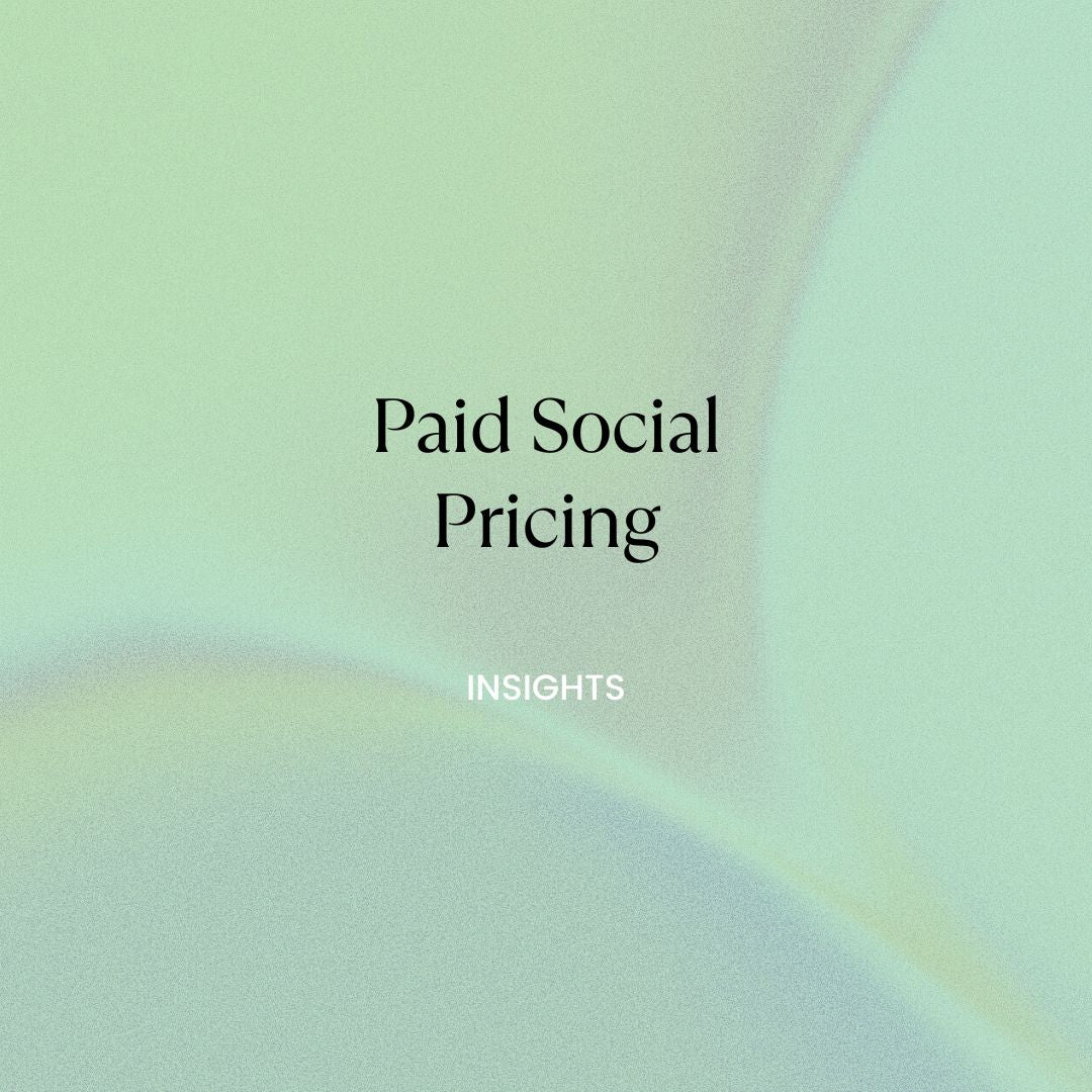 Paid Social Pricing