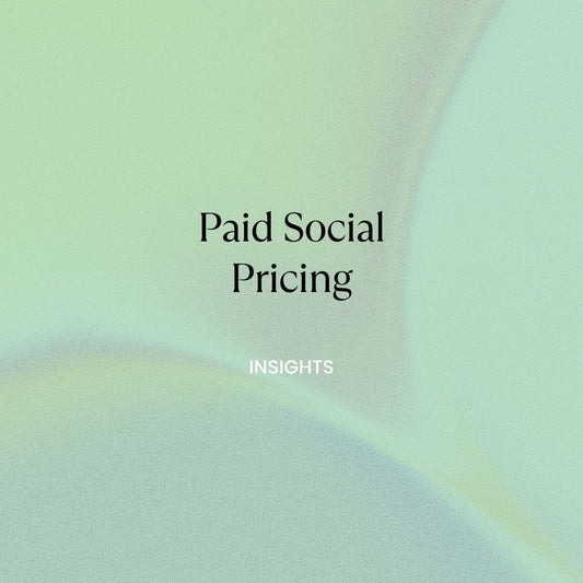 Paid Social Pricing